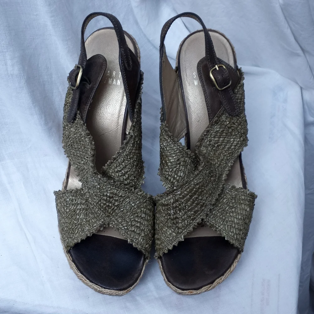 STUART WEITZMAN Olive Raffia Espadrilles - Picture 7 of 8